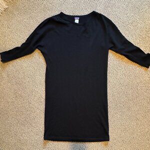 Patagonia Merino Wool Black Dress Women's Medium EUC